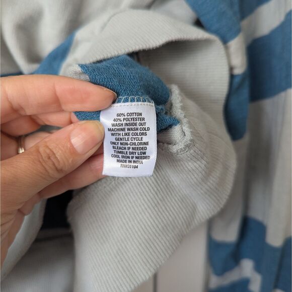 True Craft Striped Pullover Top | Juniors’ Small | Coastal Style | Casual - Picture 3 of 4